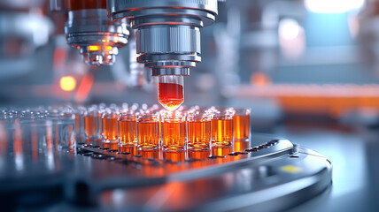 Automated Liquid Dispensing into Vials Precise Pharmaceutical Production