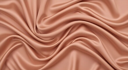 Flesh colored silk satin velvet fabric. Elegant Luxury Rich. Curtain drapery fold line wave flow. design