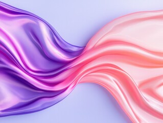 Naklejka premium Elegant flowing silk fabric in soft colors.