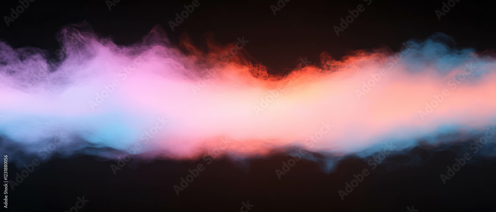 Poster Gradient dust texture on a smooth black background creating a soft transition effect