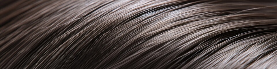 Fototapeta premium A close-up shot of a person's brown hair, perfect for beauty or lifestyle images