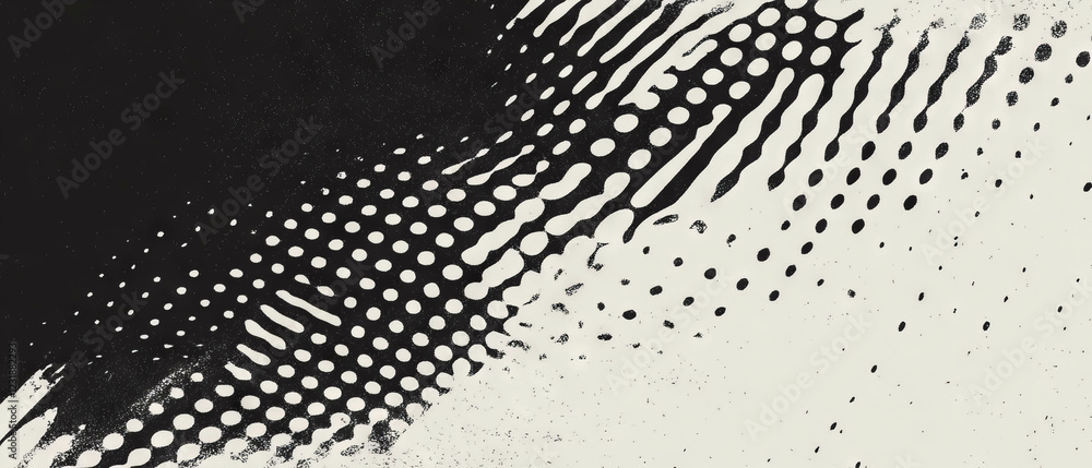 Aufkleber grunge halftone texture with dark dots creating a classic contrast on a light background