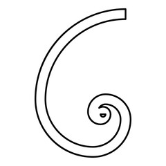 Golden ratio section Sacred geometry symbol ration proportions contour outline line icon black color vector illustration image thin flat style