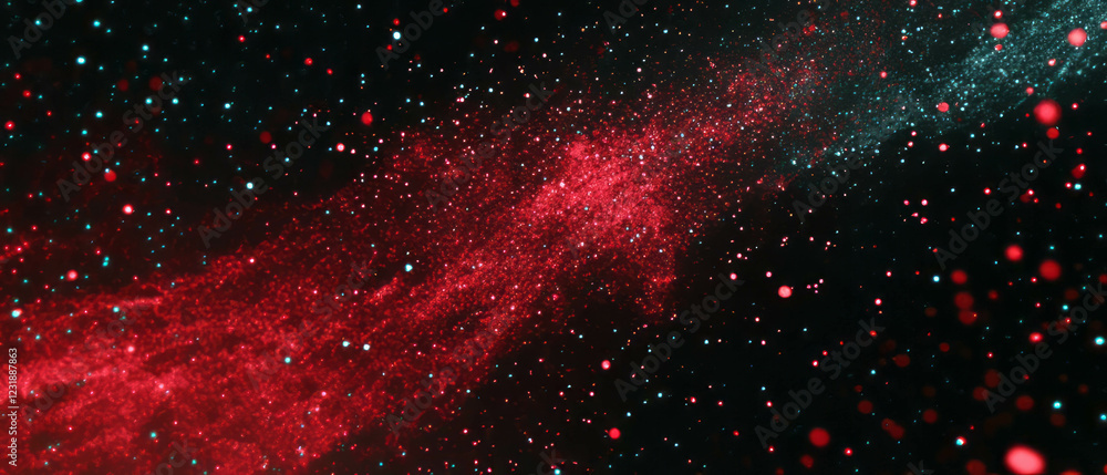 Aufkleber highly detailed spark particles create an enchanting cosmic overlay on a dark background