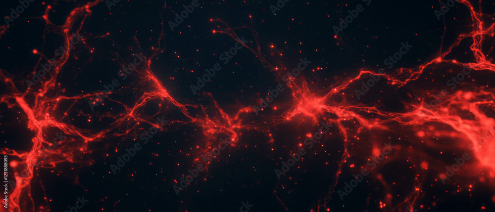 Poster intricate spark particles on a black background create a detailed texture for design use