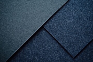 Fototapeta premium A detailed view of a fragment of blue paper with creases and texture
