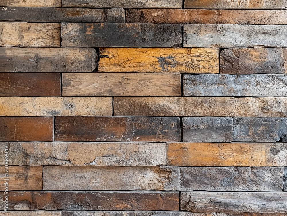 Aufkleber a rustic brick wall serves as textured backdrop in this stock photo, adding a sense of warmth and ch