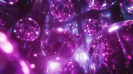 Abstract floating spherical blobs in soft pink and purple gradient. Smooth rounded holographic shapes flow on transparent background. Realistic 3d vector set of fluid decorative metaball elements.