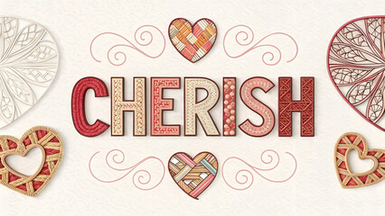 Naklejka premium This is a decorative graphic design featuring the word 