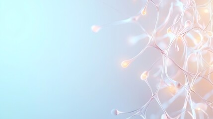 Abstract digital network background with glowing lines and nodes on soft blue gradient, symbolizing connectivity.
