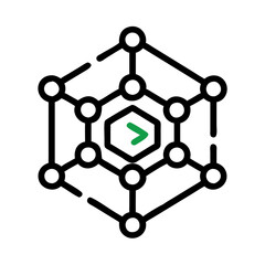 Deep Learning Icon Vector Illustration for Artificial Intelligence and Data Models