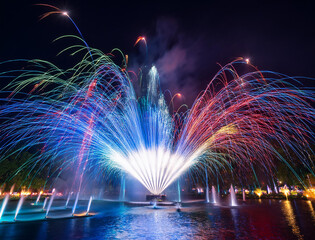 Generated image　噴水のイルミネーション