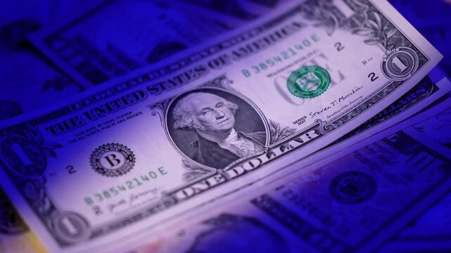 Hundred USD cash macro view. 100 Dollar Cash Stop Motion. Background Bill Sign USA Fiat Money. Hundred Dollar Closeup. Stop Motion Texture of 100 USD Bills. Concept Finance Business Investment Success