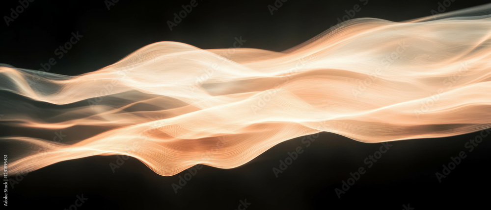 Poster dramatic light trails creating dynamic movement in dark background with blurred effects
