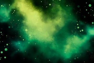 Fototapeta premium Green abstract backdrop with bokeh lights