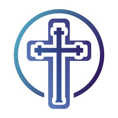 Christian cross icon and symbol logo