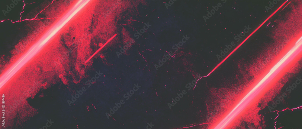 Poster artistic lightning frame overlay with vibrant abstract patterns on a dark background