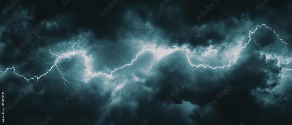 Poster dynamic lightning frame overlay with floating dust particles against a dark background