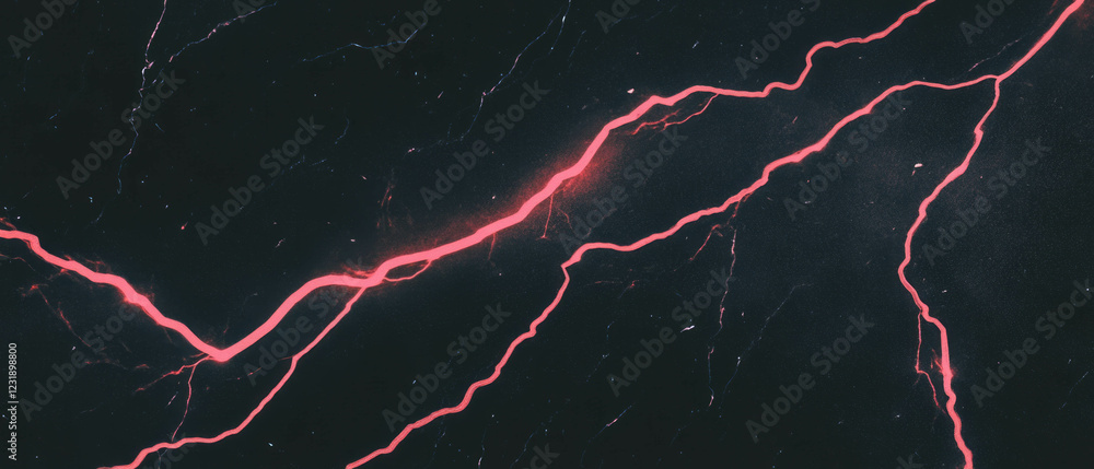 Poster dynamic lightning frame overlay with geometric shapes on a dark background