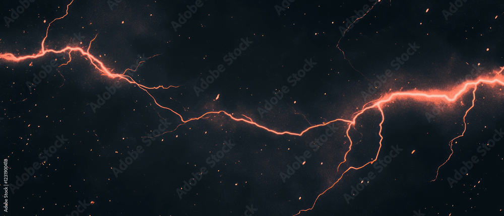 Poster dynamic lightning overlay texture with delicate electric sparks on a black background