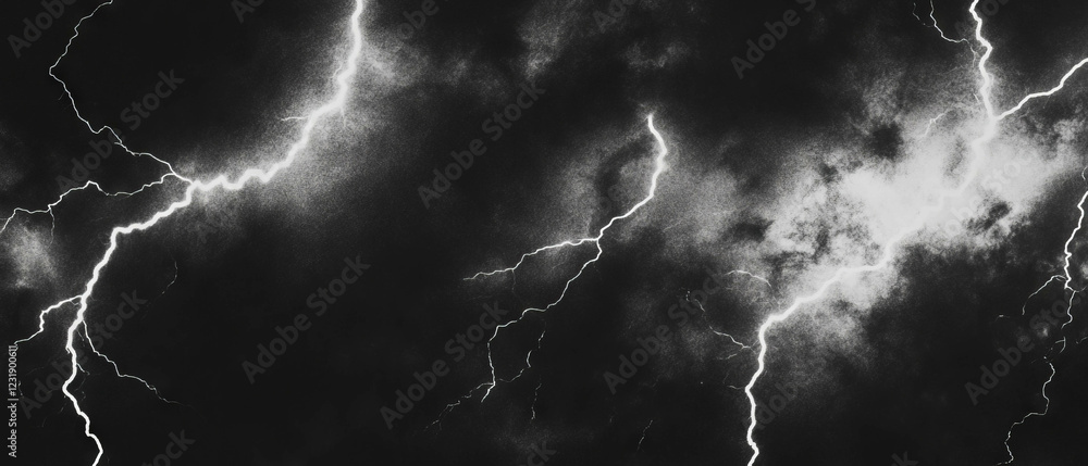 Poster dynamic lightning overlay texture with transparent background effect and dark ambiance