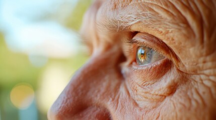 Wisdom captured in soft light through the eyes of experience