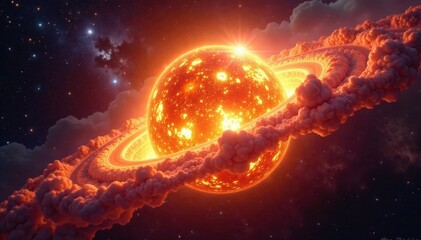 Massive star imploding in a spectacular supernova blast, astrophysical phenomenon, cosmic radiation, galaxy collapse