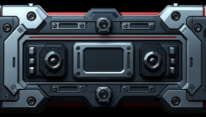 Fototapeta premium Futuristic Tech Panel Design Detailed Render