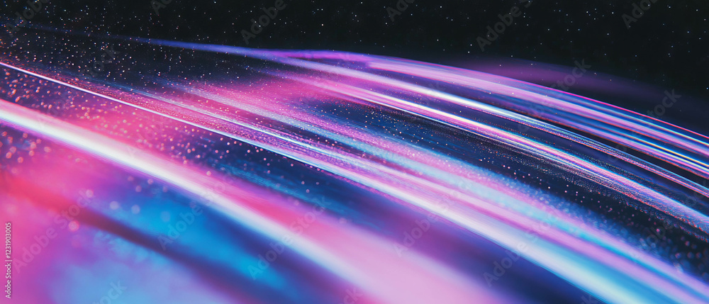 Poster long spark trails create a striking backdrop with space for branding in dark environment