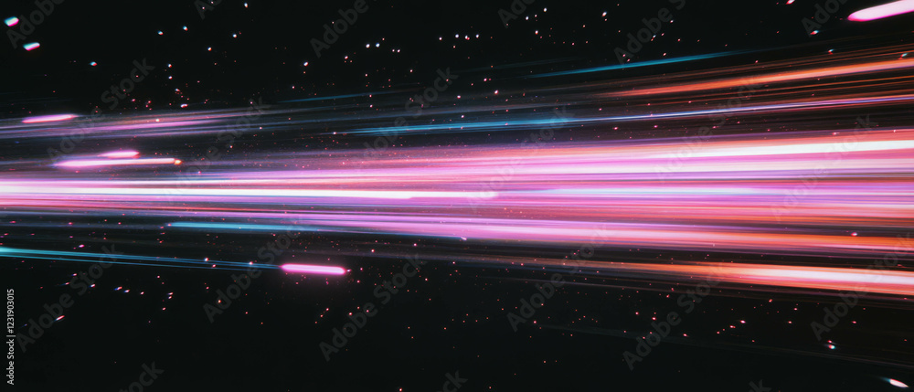 Poster long spark trails create a dynamic overlay texture with space for logo design