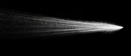 Long spark trails with space for logo and blazing streak effect on a black background