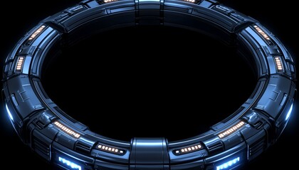 Obraz premium Futuristic Circular Technological Ring Design
