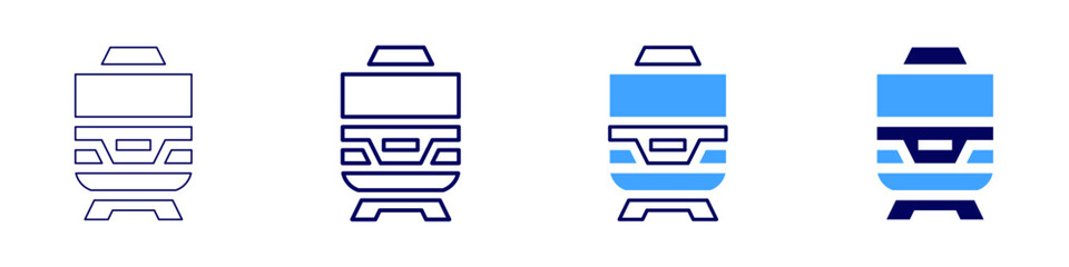 Railway line icon in 4 different styles. Thin Line, Line, Bold, and Bold Line. Duotone style. Editable stroke