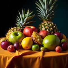 Sumptuous Tropical Bounty A Close-Up Study in Rich Colors