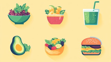 Delicious healthy meals and drinks kitchen food photography bright colorful fresh