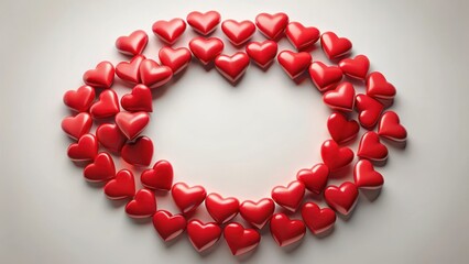 Obraz premium Uniting Red Hearts in a Circle , bond, , bond,circles