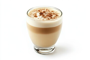 Irish coffee isolated on white background