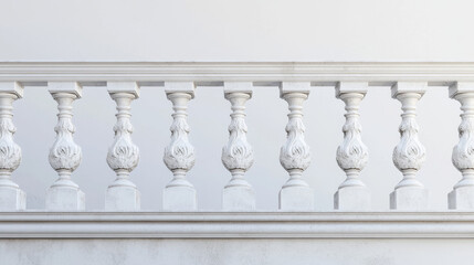 Set of architectural element &ndash; balustrade, isolated on white, vector