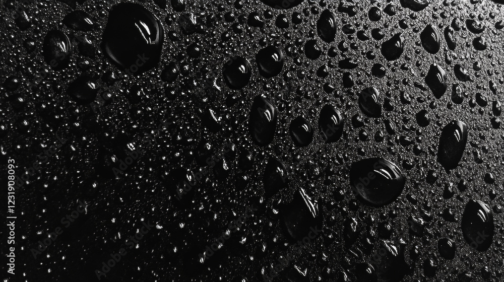 Poster water droplet background. dew splash on window glass vector. 3d realistic raindrop texture or shower