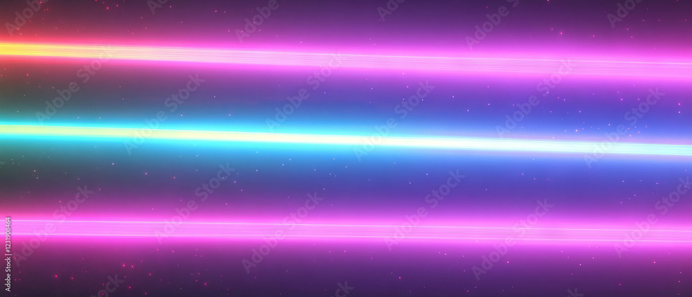 Aufkleber vibrant neon texture with colorful lines against a black backdrop creating a playful atmosphere