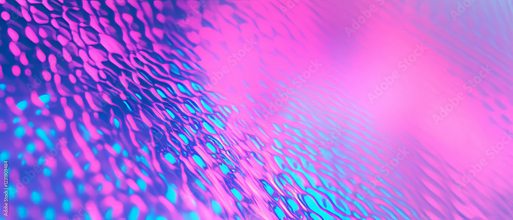 Poster dynamic neon overlay texture creates vivid visual interest against a black background