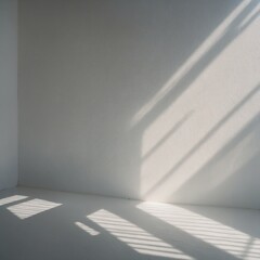 A soft ray of light subtly illuminating a white surface.