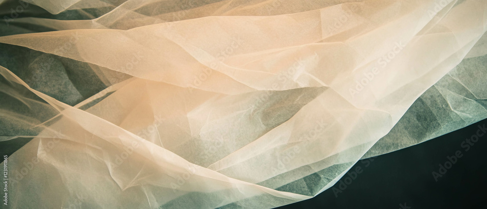 Aufkleber partially transparent paper layers create subtle depth against a black background