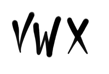 hand drawn graffiti letters alphabets font isolated style