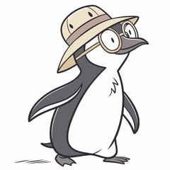 penguin cartoon isolated on white