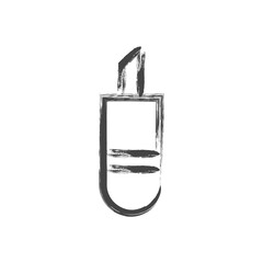 筆書き学校道具関連の単品アイコン　蛍光ペン