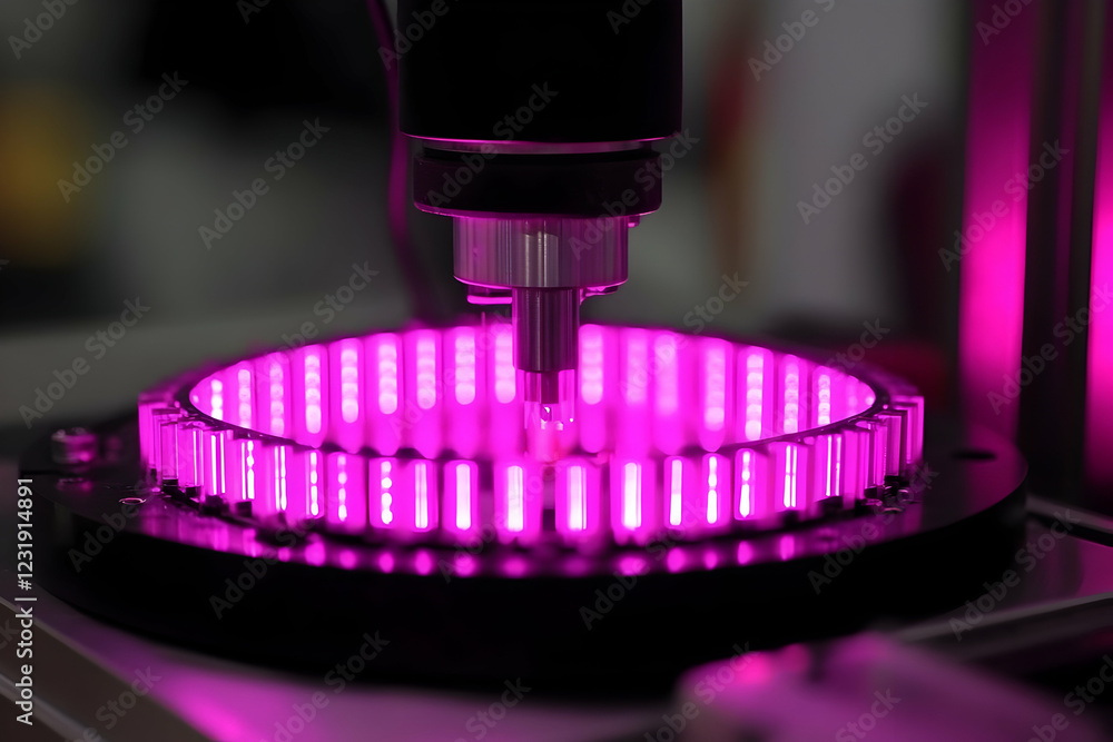 Poster precision machine testing leds in lab