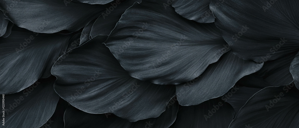 Poster rough textured petals create a unique dark background with space for logo