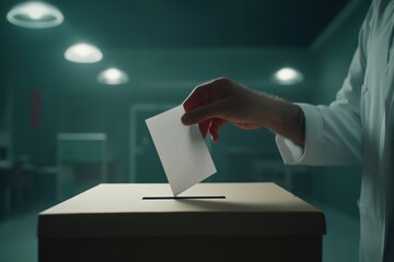 Casting vote in election with anonymous ballot