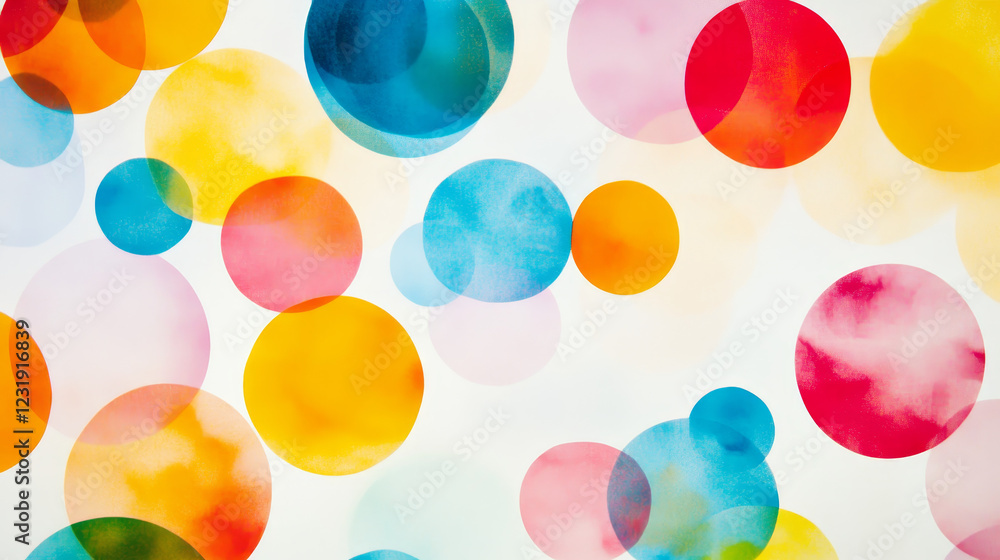 Poster abstract vector background with simple color circles